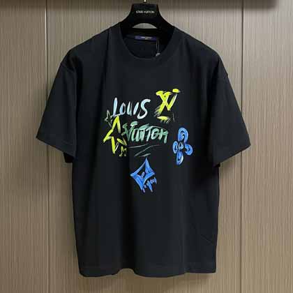 LV 限定涂鴉 logo T 恤