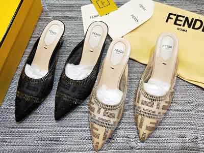 芬迪專柜半透視納米科技網眼布高跟鞋 一直受到明星