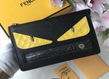 FENDI芬迪高等經典CLUTCH SLIM黃眼小怪獸手拿