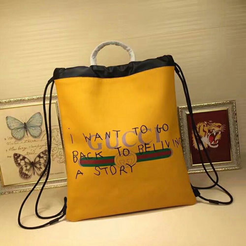 Gucci品牌術家聯(lián)名個性格言系列全皮背包494053