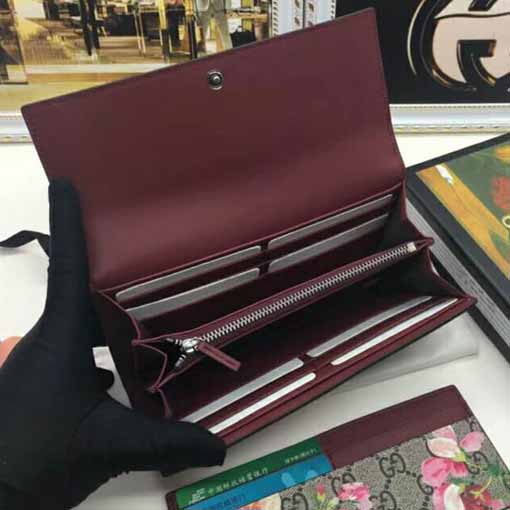 gucci天竺葵圖案印花女士手拿包404070