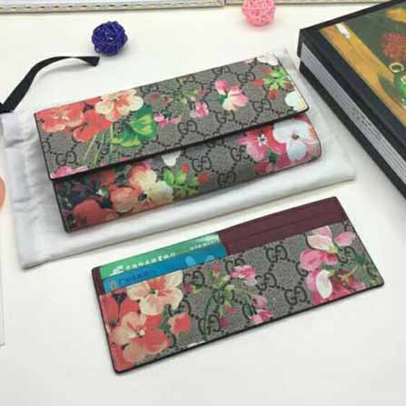 gucci天竺葵圖案印花女士手拿包404070