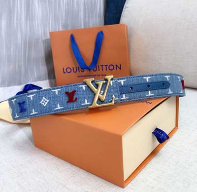 LV品牌色彩獨特牛仔布經典元素腰帶