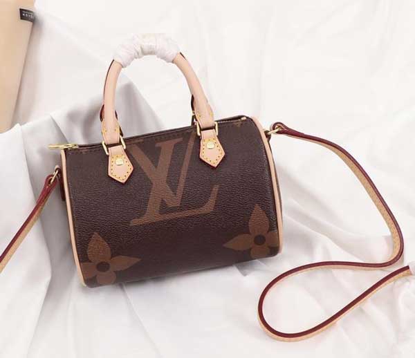 LV經典Monogram帆布Nano Speedy手袋M61252