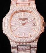 百達(dá)翡麗PATEK PHILIPPE Nautilus 珠寶滿天星白金腕