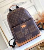 LV經典老花拼格異形男士背包 路易威登雙肩包 NIGO聯名系列雙肩包 M40380