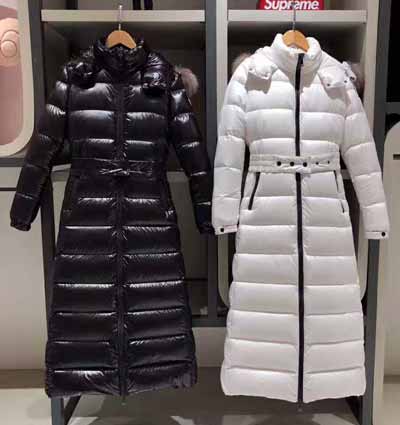 Moncler 蒙口HUDSON銀狐毛領(lǐng)鵝絨超長款羽絨服