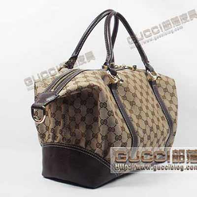 女包189892棕 時(shí)尚帆布配真皮手提包