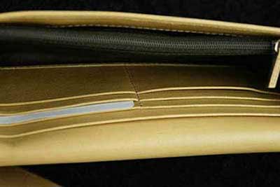 古琦熱消錢包 203573 AH01G 9815 古琦金黃色真皮中長款男女錢包