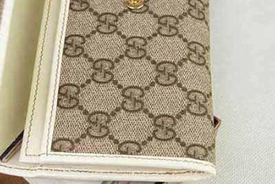 古琦錢包 203573 FPIKG 9761 古琦烏木色帆布長(zhǎng)款皮夾