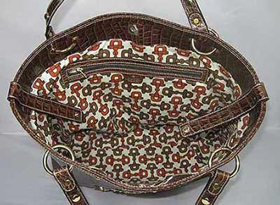 古琦女士單肩包211959棕色磨沙皮手挽包