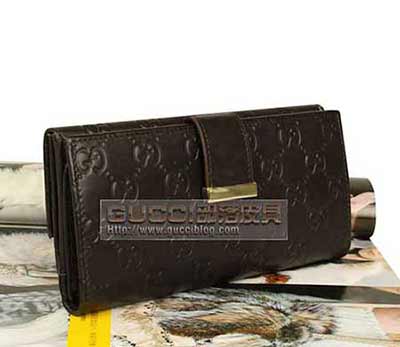 新潮流大品牌明星名包真皮錢(qián)包3折女士錢(qián)夾長(zhǎng)款皮夾包郵212089-2019Y啡全皮