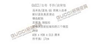 gucci新款藍色老花單肩包223668 古奇尚時髦女包 購物包