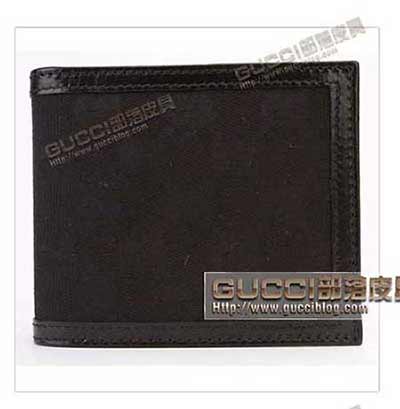 古奇女士黑色錢(qián)夾 古琦帆布配內(nèi)里真皮錢(qián)包225826 AF41N 1000