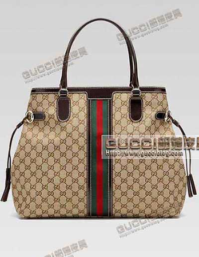 女包 帆布配皮 時(shí)尚單肩包 232969 高等品質(zhì) 紅綠織帶購(gòu)物袋