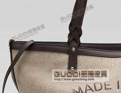 真品品質女包247209淺米色 gucci craft中號購物袋 單肩包