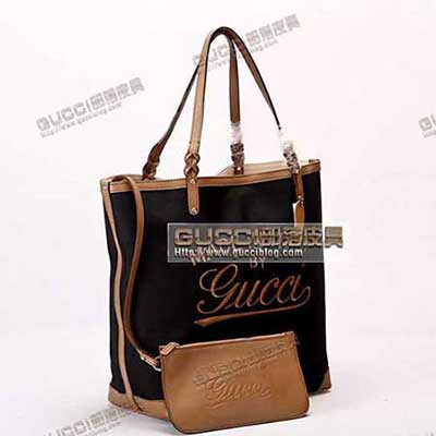 古奇帆布包247220黑 時(shí)尚休閑女士購(gòu)物袋 單肩手提包