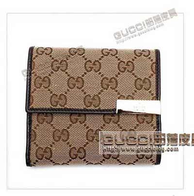 gucci錢(qián)夾257015 GG圖案織布 按扣皮夾男女短款錢(qián)包