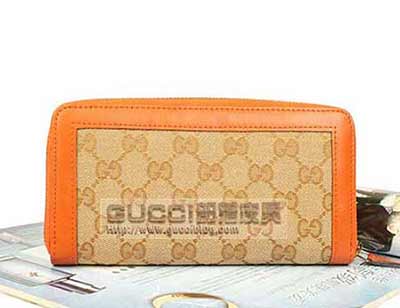 時尚潮流男女錢夾 通用真皮壓花中長款女錢包 291132-8510U杏橙