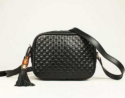 新款真皮mini女包 古奇竹節流蘇全牛皮壓花女包 跨包真皮包包309538黑全皮