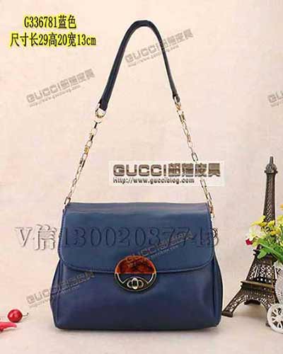 非歐洲真品代買 gucci單肩斜挎手提包 真皮女包 336781藍色