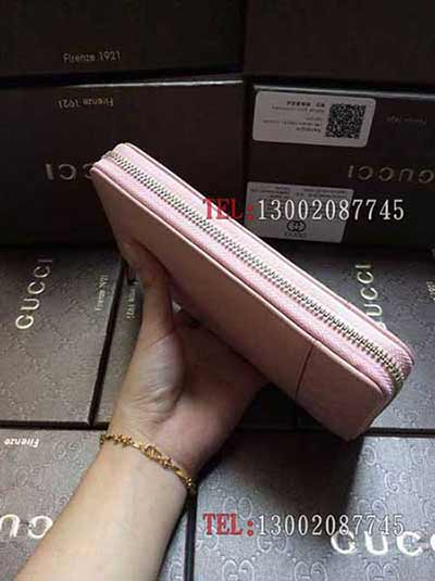 品牌精品女式時尚全皮長款錢包卡包 手拿包 338598粉