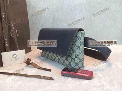 pvc男包 gucci男士休閑時尚背包 單肩包斜挎包潮男包 353431藍(lán)