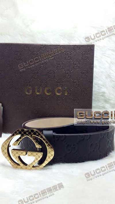 古奇頭層牛皮男款皮帶 專賣店真品古琦男式皮帶G444