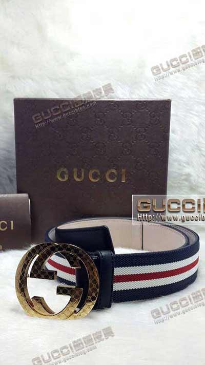 真品代買古琦男士百搭真皮平滑扣腰帶G477