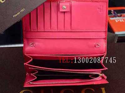 古奇錢包 進口全皮長款錢包 古奇手包 零錢包 G881149紅