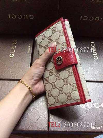 錢包 gucci全皮女士錢夾 真皮高等長款拉鏈手拿包 G917206