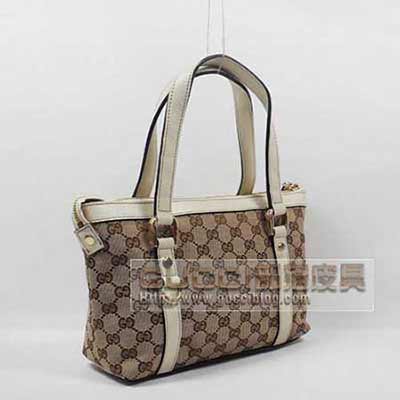 酷奇手提包 休閑單肩包 小號(hào)購(gòu)物包 經(jīng)典帆布配牛皮 141471