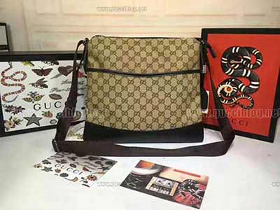 gucci145857啡布啡皮真正非常高原單品質 2017春夏男士熱消款