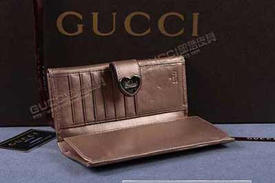 古奇三折帆布配皮休閑錢包 203550金絲布青銅皮