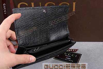 gucci 203861 黑PVC黑皮 古奇pvc錢包