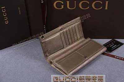 gucci 212109 灰光膠 古奇pvc錢包