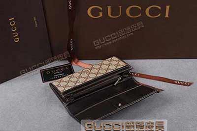 gucci 212186 啡PVC（皮織帶）啡皮 古奇pvc錢包