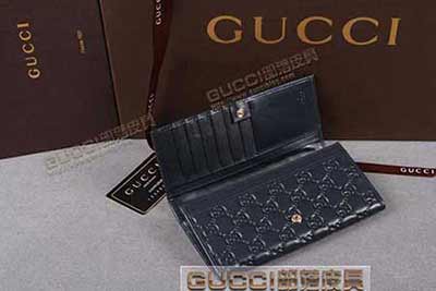 212186 全皮壓花錢包 藍色