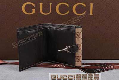 gucci 220353 帆布錢包 杏布粉紅 啡色 古銅 米白