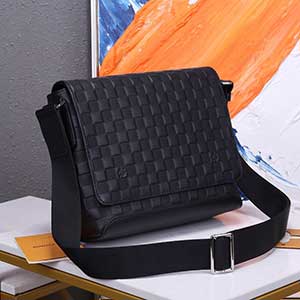 LVDISTRICT M40301黑棋盤(pán)格男士公文休閑包