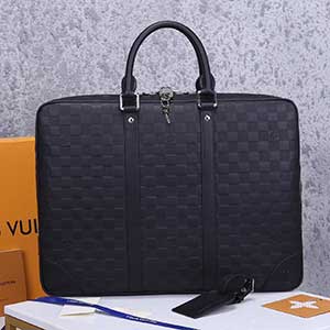 LV男士棋盤格手提包 Porte-Documents Voyage公文包N41146