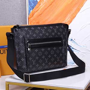 LV時尚商務單肩斜挎包N44223 路易威登男士經(jīng)典老花郵差包
