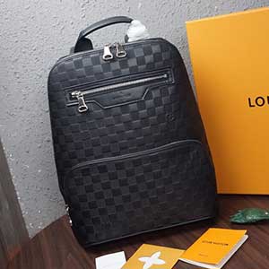 LV歐美新款背包男大容量旅行包 戶(hù)外學(xué)生書(shū)包男雙肩包N41043