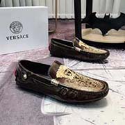  VRRSACE范思哲新款 豆豆鞋 鞋面原材料進口漆皮面 羊皮內里 原版大底開模高等定制專柜原版復刻 經得起時間的驗證 碼數：38-44