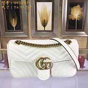 中號GUCCI古奇 專柜品質(zhì) 采用進口牛皮 原廠五金！精致做工 獨家實物拍照 質(zhì)量如圖可見 款號：443497尺寸：26*21.5*7