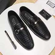  GUCCI古奇 標準碼：男碼38/44 等級：代買級 材料：頭層牛皮壓紋 綿羊皮內里 原版輕便橡膠大底 款式類別：駕車出行 休閑鞋 百搭舒適 顏色：黑