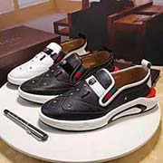  GUCCI古奇 中碼以下建議拿小一碼 男碼38/4445可以訂做 等級：高品質 材料：頭層牛皮 羊皮內里。原版橡膠大底 款式類別：休閑款百搭舒適 顏色： 黑 白 蘭色