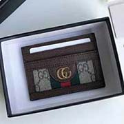 原單品質(zhì) 采用進(jìn)口粒面牛皮 搭配烏木色雙G面料 523159啡色 10cmx7.5cm