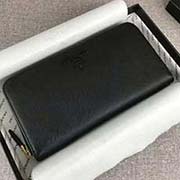 PRADA新款單拉鏈錢包 專柜新同色標志 經典之作 官網同步 1ML506 黑色同色標志 意大利高等原單十字紋牛皮質感極好 長20cm高10.3cm