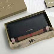 Burberry 柏寶利 原單出品 大面采用進口手掌紋牛皮 內格細膩柔軟的進口小牛皮 原版格子面料 3957寶藍色 19cmx10cmx3cm